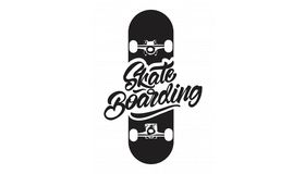 Black White Skateboarding Logo