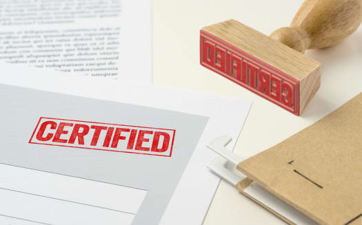 North Carolina certificate of compliance