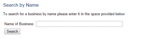 Kansas Secretary of State business entity name search form.