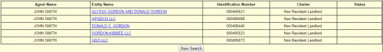 Rhode Island business entities search by individual/agent.